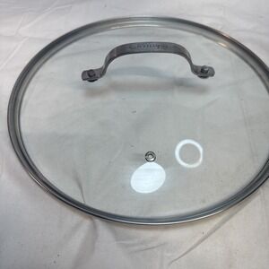 Replacement Gotham Tempered Glass Vented  lid metal handle  11.5 ID & 12OD